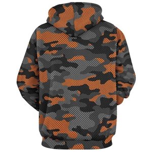 Men's Camouflage Print Hooded Sweatshirt Regular Fit Long Sleeve Casual Pullover with Front Pocket and <b>Stars</b> <b>Design</b> - Product Image 6