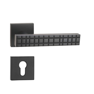 <b>Modern</b> Square Brass Lever <b>Door</b> <b>Handle</b> <b>Set</b> Matt Black Design for Villa Bedroom Bathroom Hotel Kitchen Apartment - Product Image 1