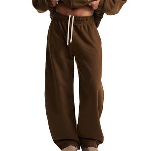 กางเกงขายาวทรงหลวมผู้ชาย ดีไซน์ล่าสุด 2026 ขายดี ขอบเอวยางยืดพร้อมเชือกผูก ผ้าฝ้าย 100% พิมพ์ลายซิลค์สกรีน ทรงบาน ระบายอากาศได้ดี - Product Image 1