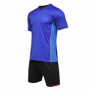 Conjunto Deportivo para Hombre, Camiseta de Balonmano de la Selección Nacional con Bloques de Color Azul, Manga Corta, Cuello en V, Absorbe la Humedad, 100% Poliéster - Product Image 2