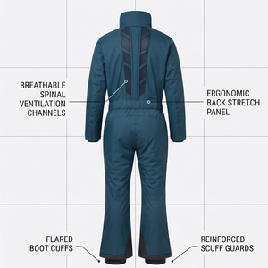MALUZA INDUSTRIES Custom Waterproof Snow <b>Jumpsuit</b> <b>Men</b> Windproof Insulated Hooded 220g Polyester/Nylon Snowboard Ski Sports - Product Image 2