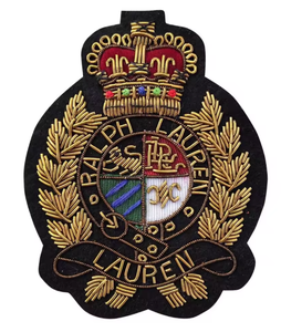 Écusson de blazer de luxe en broderie main sur mesure, effet 3D en relief, résistant à l'eau, avec fils d'or, style royal, emblème d'uniforme - Product Image 5