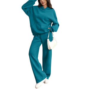 Survêtement à capuche pour femme en coton 100% écologique et respirant, personnalisable, service OEM en gros - Product Image 6