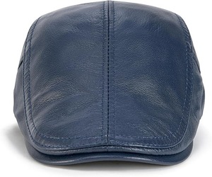 Nouvelle casquette en cuir PU pour homme 2026 – Casquette de baseball classique noire unie en cuir pour l'automne et l'hiver, idéale pour l'extérieur - Product Image 1