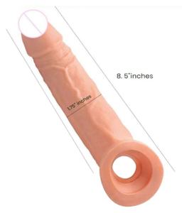 Extensor de pene de silicona reutilizable de alta calidad, 100% impermeable, funda para pene con gran extensión, juguetes sexuales para adultos para hombres. - Product Image 4