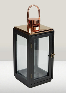 Customize Factory Bulk Selling Metal & Glass <b>Small</b> Size <b>Lantern</b> With Black Finish <b>Lantern</b> for Hotels & Home Decor Handmade - Product Image 3