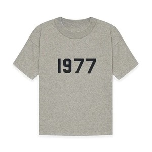 <b>Men's</b> <b>Black</b> Short Sleeve T-<b>Shirt</b> 1977 Print <b>Slim</b> <b>Fit</b> O-Neck Sporty Front Logo 100% Cotton Knitted Fabric - Product Image 4