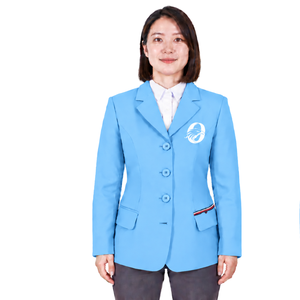 Chaqueta Ecuestre Azul Cielo para Mujer, Blazer de Equitación Elegante, Abrigo para Competición Hípica, Personalizable, Venta al Por Mayor - Product Image 1