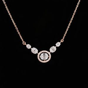Collier pendentif cerf-volant triple halo en or rose 14 carats de luxe avec chaîne fine, bijoux délicats pour femme, cadeau d'anniversaire ou de mariage - Product Image 4