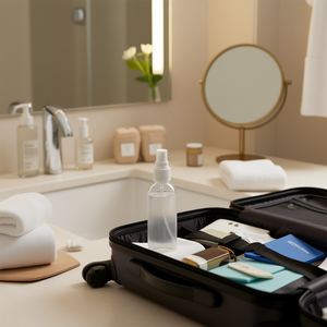 Flacone spray Ilan da 150 ml in plastica trasparente per viaggi e uso quotidiano - Product Image 3