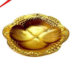 Bandeja de Servir de Metal Dorado con Diseño Floral para Bodas y Fiestas Vintage, Bandeja Ecológica para Postres - Product Image 1