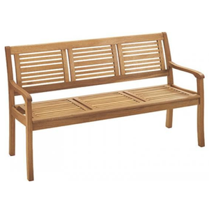 Banc d'extérieur élégant en teck massif avec accoudoirs confortables pour jardin, terrasse et mobilier de resort - Product Image 1
