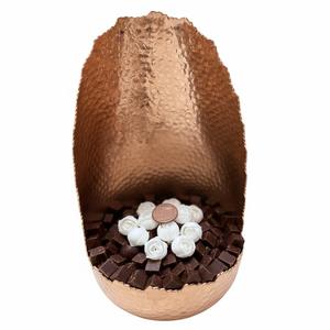 Bol à chocolat en cuivre rose doré au design attrayant, plat à dessert haut de gamme pour événements, traiteur et cadeaux - Product Image 3