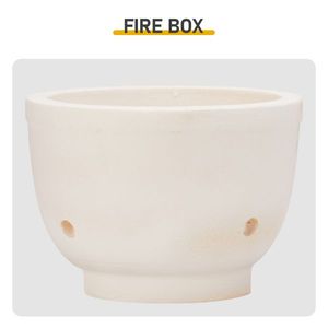 Parrilla Portátil de Carbón Cerámica de 13 Pulgadas con Rejilla de Acero Inoxidable y Deflectores de Calor, Herramienta para Cenizas y Soporte para Exteriores para Camping - Product Image 4