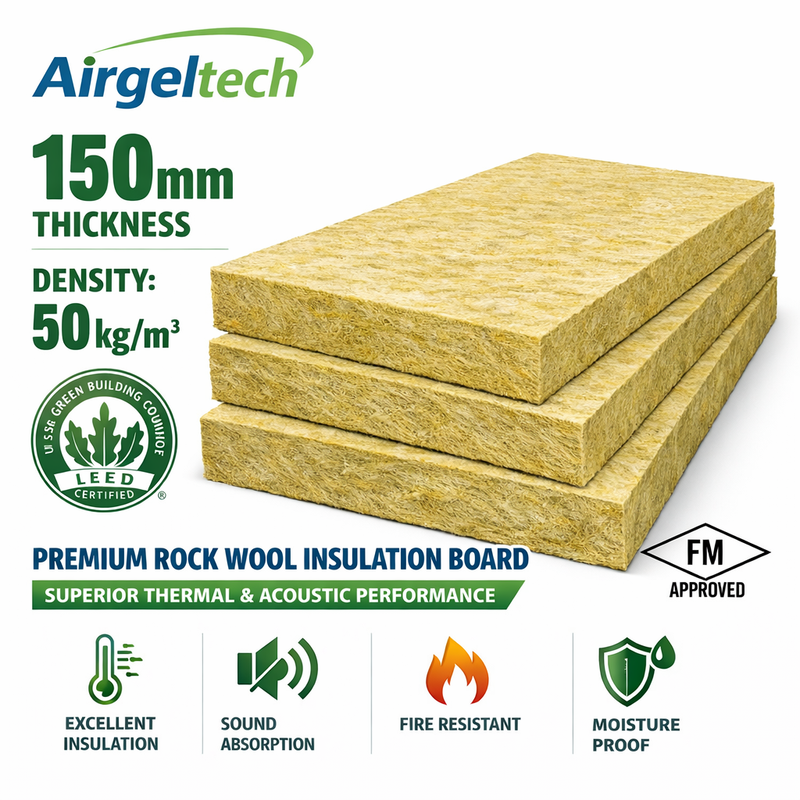 50kg m Rock Wool Board 150mm