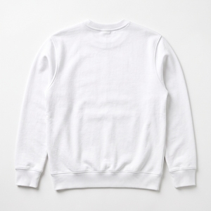 <b>White</b> Men's Crew Neck <b>Sweatshirt</b> Regular Fit Lined Design Breathable Eco-Friendly Casual Knitted Cotton Pullover Spring Style - Product Image 2