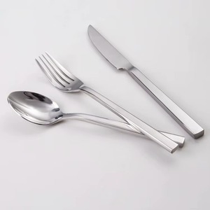 Wholesale Price Modern Design Nordic Stainless Steel <b>Dinner</b> Spoon Fork <b>Knife</b> Restaurant Dinnerware Sets - Product Image 2