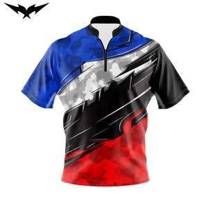 Maillot de bowling personnalisé de haute qualité avec logo, maillot d'équipe unisexe à manches courtes 100 % polyester respirant et à séchage rapide - Product Image 1