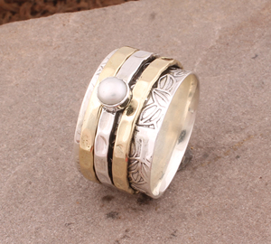 Anillo de Plata de Ley 925 con Perla Natural de Agua Dulce de Lujo, Elegante y Minimalista, Regalo de Aniversario para Mujer, Joyería Personalizada - Product Image 5