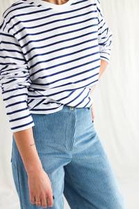 Women's High Waisted Striped <b>Harem</b> Pants Cotton Bamboo Fiber Loose Fit Ankle Length Elastic Waist Casual Autumn <b>Trousers</b> - Product Image 5