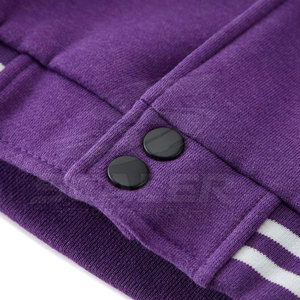 Fashion Streetwear Collection Men Winter Varsity Jacket Custom Patch Design Button Front Stand Windproof Breathable <b>Fleece</b> - Product Image 4