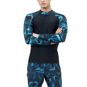 Camiseta de compresión de manga larga para hombre, protección UV de secado rápido, para natación y surf, con detección de agujas - Product Image 5