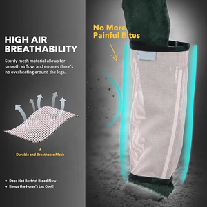 Botas Antimoscas Personalizables de Malla y Neopreno para Caballos - Protección Equina Altamente Transpirable para Exteriores - Product Image 2