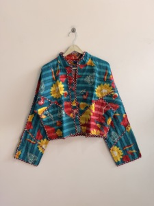 Assorted Lot Of Reversible Indian Kantha Jacket Indian Handmade <b>Vintage</b> Boho Short Coat For Women - Product Image 1