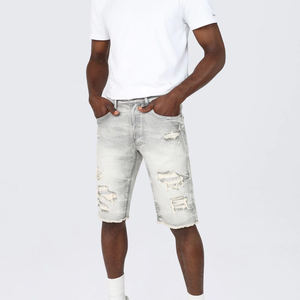 กางเกงยีนส์ขาสั้นผู้ชายทรงปกติแบบลำลองสั่งทำขายส่ง สไตล์ใหม่สีพื้นสำหรับขาย - Product Image 6