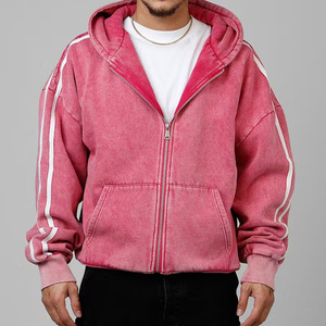 Relaxed Fit Acid Washed Hoodie Customizable Soft Cotton Pullover Washed Sweatshirt Casual Street Apparel For <b>Printing</b> - Product Image 3