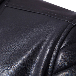 Custom Men Black Genuine <b>Leather</b> <b>Jacket</b> Slim Fit Motorcycle Biker <b>Jacket</b> Waterproof Windproof Premium Cowhide Zipper <b>Winter</b> Coat - Product Image 4