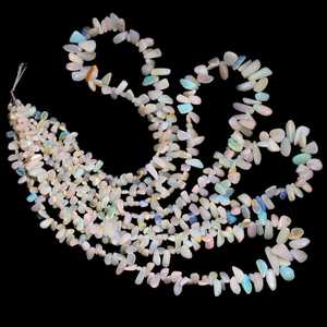 Flashy Ethiopian Welo Opal Slice <b>Pebble</b> Beads Side Drill Polished Gemstone 3x6mm To 7x10mm - Product Image 3