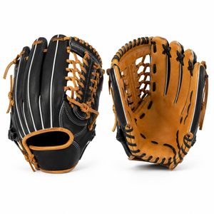Gants de baseball en cuir de qualité supérieure, personnalisables avec logo, pour joueurs de baseball et softball professionnels. - Product Image 3