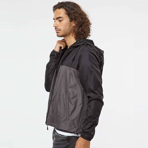 Chaqueta Cortavientos Ligera con Capucha para Hombre, Color Sólido, Casual, Manga Larga, Cierre de Cremallera, con Bolsillos Laterales, Ropa de Abrigo para Otoño - Product Image 3