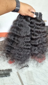 Machine d'extensions de cheveux humains Remy indiens bruts vierges de haute qualité Double trame fabricant de gros vague naturelle - Product Image 4