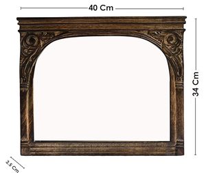 <b>Arched</b> <b>Framed</b> Wooden Rustic Decorative Wall Mirror Ornamental for Living Room Bedroom Entryway - Product Image 3