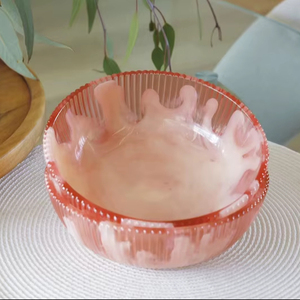 ชามสลัดเรซิ่นสีสันสดใส งานแฮนด์เมด ของตกแต่งสำหรับรับประทานอาหาร เครื่องครัวทันสมัย ภาชนะบนโต๊ะอาหาร ของตกแต่งบ้าน - Product Image 1