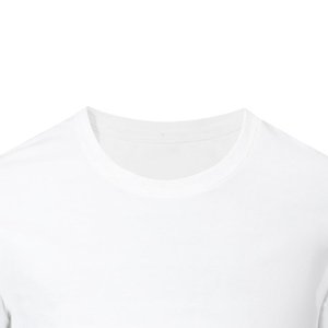 เสื้อยืดคอกว้างทรงวี แขนสั้น ผ้าฝ้าย 100% ทรงปกติ สีพื้น สีขาว สำหรับผู้ชายและผู้หญิง - Product Image 5
