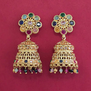 Buy Online Export Quality Antique Jhumki with Gold Plating 233106 - Product Image 4