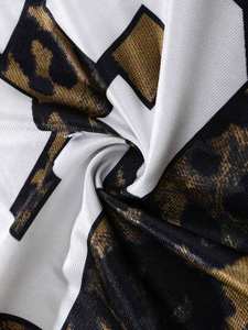 Maillot de football américain unisexe surdimensionné en polyester à imprimé léopard par sublimation, style streetwear, fournisseur de maillots de football - Product Image 5