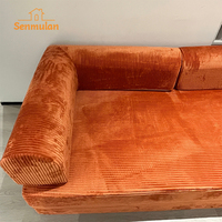 Sofá Comprimido en Caja, Sofá Cama de Pana, Diseño Modular, Ahorro de Espacio, Fácil Montaje, para Sala de Estar
