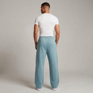 Pantalon de survêtement ample et épais pour homme, coupe décontractée, avec broderie et patchs effet usé, jambe large droite - Product Image 2