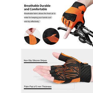 Bike <b>Gloves</b> Cycling <b>Gloves</b> Biking <b>Gloves</b> for <b>Men</b> Women with Anti-Slip Shock-Absorbing Pad Light Weight Nice Fit Half Finger - Product Image 2