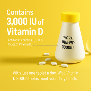 ยาเม็ด3000IU D3ลดการดูดซึม cholecalciferol 180เม็ดภูมิคุ้มกันในกระดูกจากเกาหลี - Product Image 2