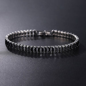 High Quality Fashion Multi-Color Lab Diamond Bridal Jewelry Square Cut Gold Plated Fancy Color Stones Tennis <b>Bracelet</b> - Product Image 3