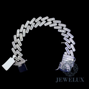 Premium Style Moissanite Tennis <b>Bracelet</b> for Unisex Continuous Sparkle Stones Gold/<b>Silver</b> Plated IGI Certified Wedding Gift - Product Image 4