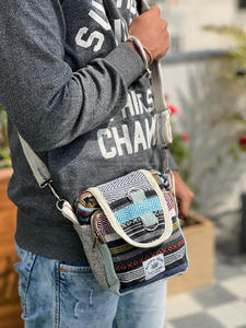 Nuevos bolsos de cáñamo occidental, monedero cruzado, multiusos, yute elegante con Material de algodón, bolsos de tirantes sostenibles, bolsos de compras para mujer - Product Image 3