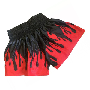 Wholesale Men's Sport Muay Thai Boxing Shorts <b>Red</b> Black Color Breathable Quick Dry Adult's Boxing Academy Trunks - Product Image 3