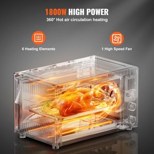 Forno Elettrico a Convezione 1800W 28L, 10-in-1, 100% Acciaio Inossidabile, Mini Forno da Casa, Tipo di Spina US e AU - Product Image 3
