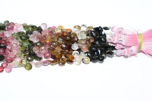 Cuentas de Turmalina Natural Multicolor de Calidad Superior, Forma de Corazón Facetado, 6 mm, para la Fabricación de Joyas, Venta al por Mayor - Product Image 3